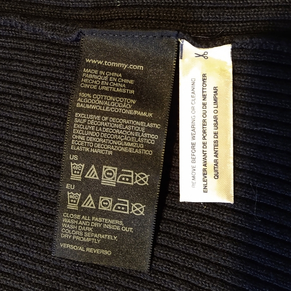 Tommy Hilfiger Women M Navy RARE May 2015 Front Zip Preppy Cardigan Sweater - Picture 8 of 9